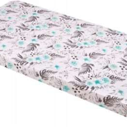 100% cotton cot sheet- blue flowers- 2 sizes available