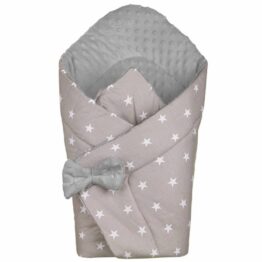3in1 Baby Swaddle Wrap- grey/grey stars
