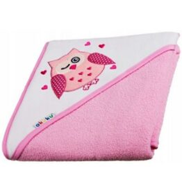 Large baby hooded towel- pink
