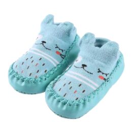 Baby anti slip booties- turquoise