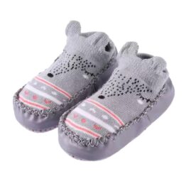 Baby anti slip booties- grey