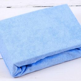 Terry cot sheet/ plain baby blue