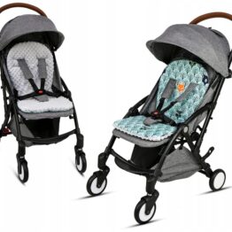 Buggy/car seat insert- grey/mint forest