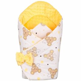 3in1 Baby Swaddle Wrap- yellow mouse