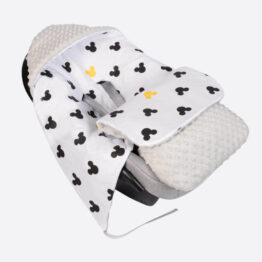 Car seat blanket/sleeping bag- grey mickey