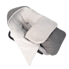 Car seat blanket/sleeping bag- grey linen/plain grey
