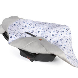 Car seat blanket/swaddle wrap- grey/outer space
