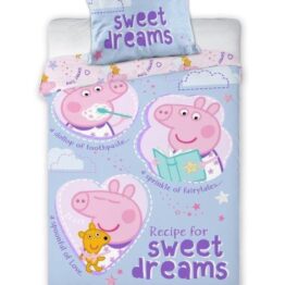 Toddler Bedding Set- Peppa purple sweet dreams