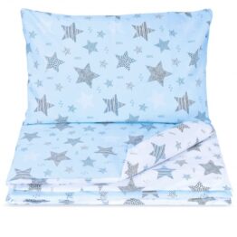 100% cotton bedding set- blue stars