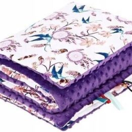 Premium minky blanket set- purple dream catchers
