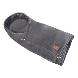 Car seat blanket/sleeping bag teddy- stone graphite