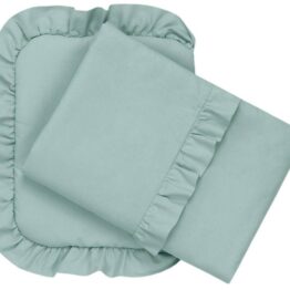 Pram blanket set 100% cotton-size 75x55cm- green