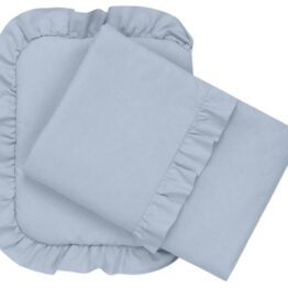 Pram blanket set 100% cotton-size 75x55cm- blue