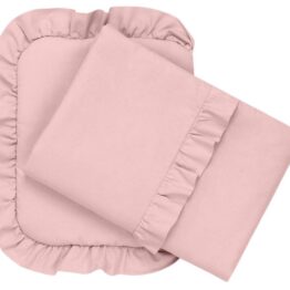 Pram blanket set 100% cotton-size 75x55cm- pink