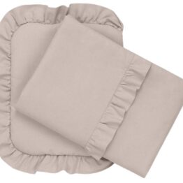 Pram blanket set 100% cotton-size 75x55cm- beige