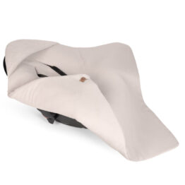 Velour Car seat blanket/swaddle wrap- natural linen