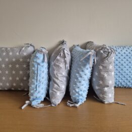 Premium pillow bumper- blue/stars